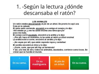 COMPRENSION LECTURA 