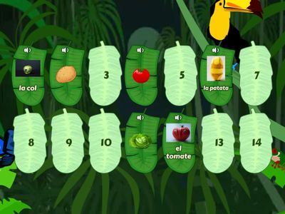 Las verduras (7) parejas дошкольники