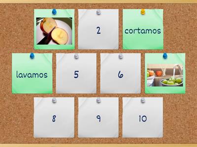 MEMORY Receta - verbos