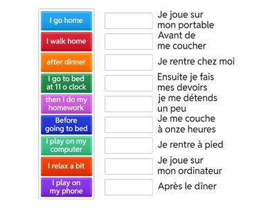 Après l'école d'une journée typique