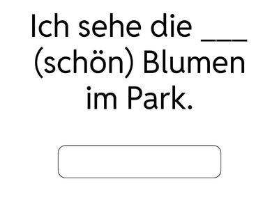 Deklination nach bestimmten Artikel