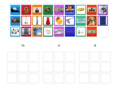 letters m, n and d