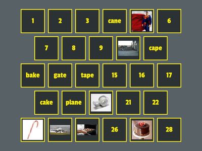 Long A Silent E Matching