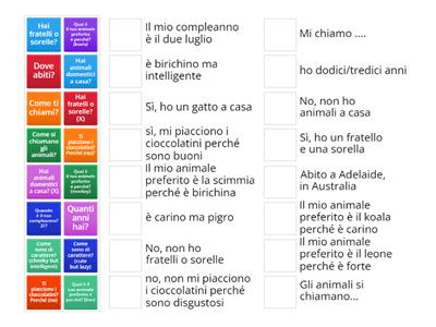 Writing Assessments Questions and Answers in Italian 