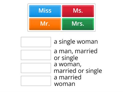 Titles for Men and Women