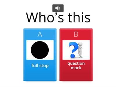  Full stop/ question mark