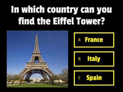 Unit 10B - Unit Geography Quiz (English File Elementary)