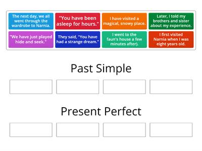 Group sort - Present Perfect