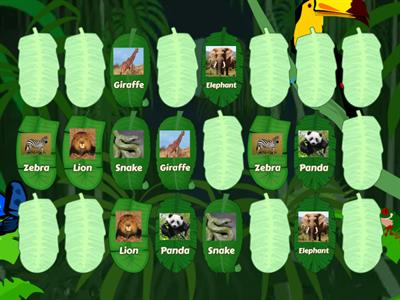 Animals memory game