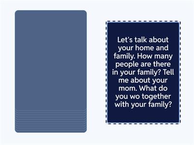 Speaking questions  - answering questions