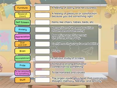 Words / Phrases and their definitions