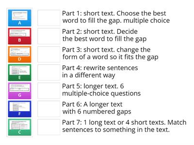 Reading Overview: Match Up Task