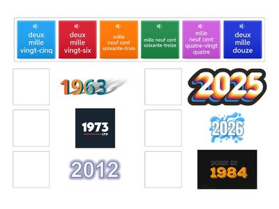 Les années - years - Saying years in French