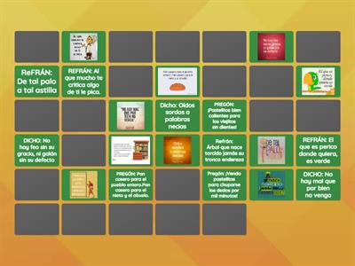 REFRANES DICHOS Y PREGONES