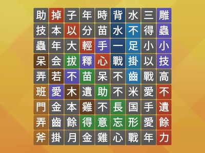 NDC延A王焯天P6中文成語