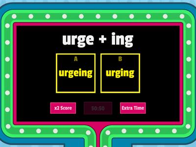 Silent e + Vowel Suffix