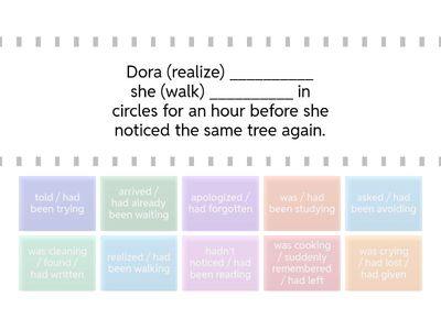 4H / Unit 3 / Grammar 3: Narrative Tenses: find the match