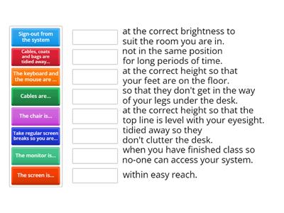 Health and Safety when using a Computer