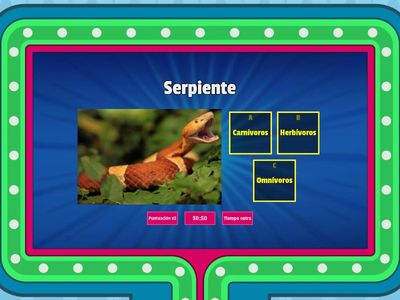 Animales carnivoros, herbivoros, omnivoros