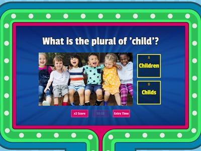 Regular and irregular Nouns Plural Quiz