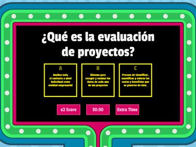 Evaluación de los proyectos.