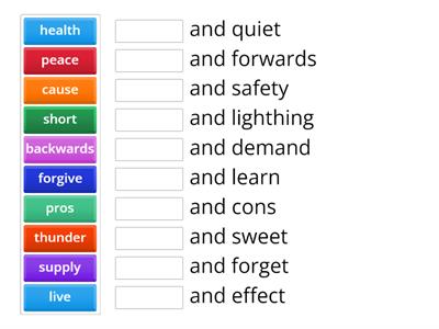 Word pairs