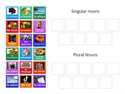 Singular nouns vs. plural nouns