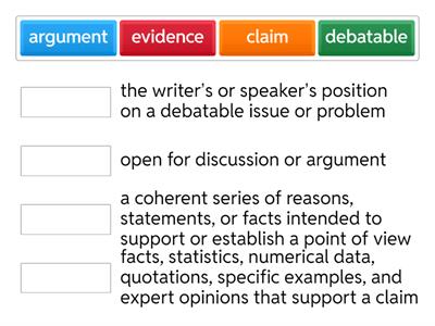 Arguments and Claims: Review!
