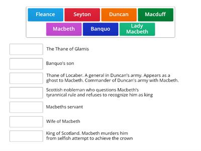 Macbeth (using match up)