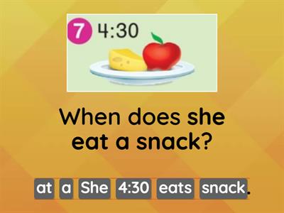 Everybody Up 2 Unit 7 Lesson 2_ She/He eats_Unjumble