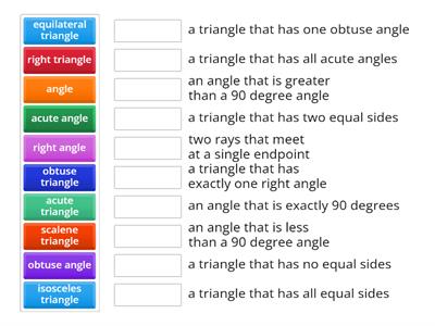 Classifying Triangles Vocabulary