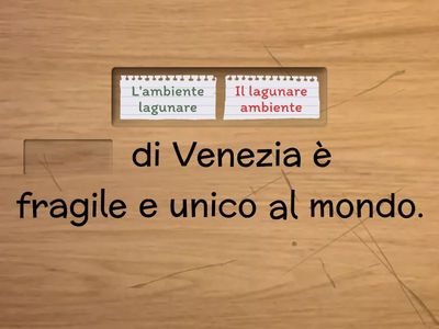 La posizione degli aggettivi (ripasso B2a)
