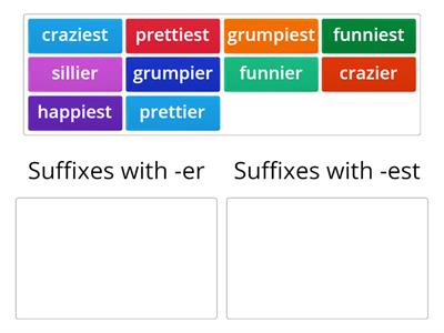 Suffixes with -er and -est