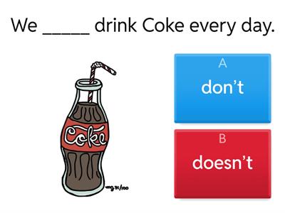 Present Simple (Negative sentences)