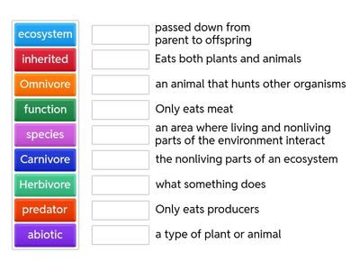 Organisms and Environments 