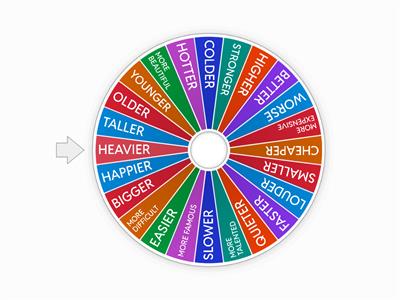 Comp. adjectives bingo