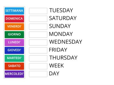 DAYS OF THE WEEK