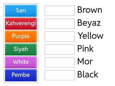 İngilizce renkler 