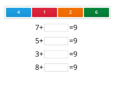 Состав числа 9 (примеры)