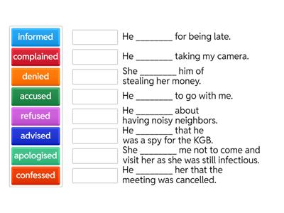Reporting verbs