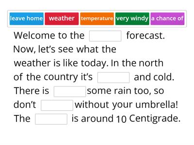 Weather forecast