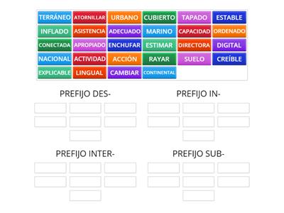 PREFIJOS 3º