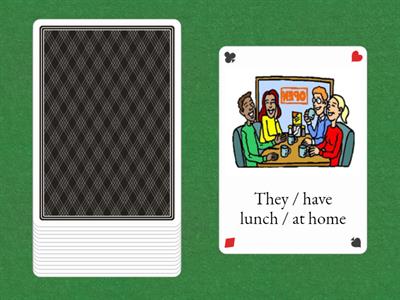 Present simple - positive, negative (making sentences) 