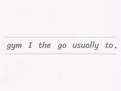 Put the sentences in order