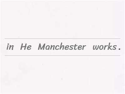 Unjumble - present simple subject-verb-object