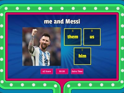 subject pronoun - object 