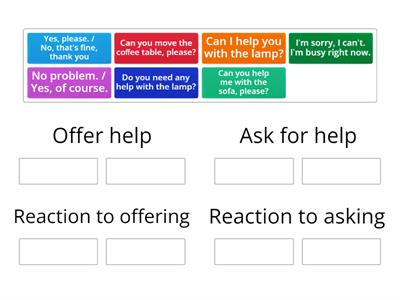 Asking for help / Offering help