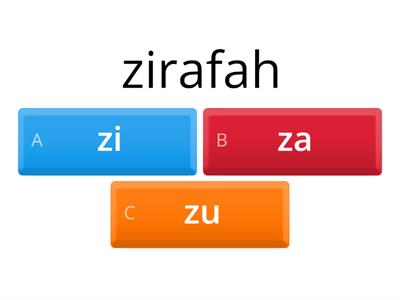 (Cikgu Atiqah) Suku Kata /za/, /zi/, zu/