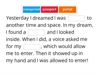 Latin Root "port" fill in the blank