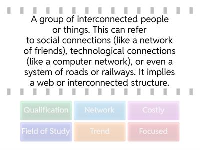 Vocabulary Employment 2 